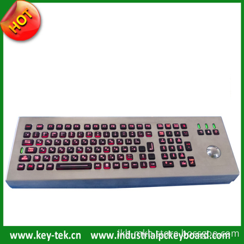 IP65 Backlight Keyboard with Trackball (K-TEK-M460TB-KP-FN-DT)